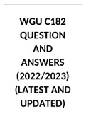 WGU C182 QUESTION AND ANSWERS (2022-2023) (LATEST AND UPDATED).