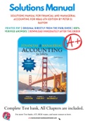 Solutions Manual For Financial and Managerial Accounting for MBAs 6th Edition by Peter D&period; Easton 9781618533593 Module 1-25 Complete Guide&period;