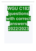 WGU C182 questions with correct answers 2022/2023.