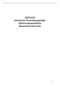 GZW1023 Introductie wetenschappelijke onderzoeksmethoden