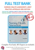 Test Bank for Nursing Health Assessment A Best Practice Approach 3rd Edition  By Sharon Jensen Chapter 1-30 Complete Guide A&plus;