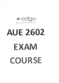 AUE2602 NOTES, EXAMS, QUESTIONS, ANSWERS, PAST PAPERS.