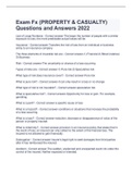 Exam Fx (PROPERTY & CASUALTY) Questions and Answers 2022