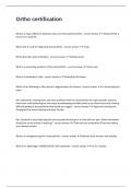 Ortho certification&lpar;questions with correct answers&rpar;updated to pass