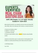 AAPC CPB Chapter 1-5&sol; 477 Q&A&sol; Already Graded A&plus;&sol; 2024-2025  