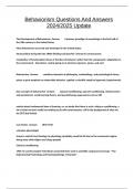 Behaviorism Questions And Answers 2024&sol;2025 Update