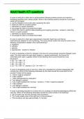 Adult Health ATI questions