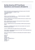 Scribe America OP Final Exam Questions and Answers &lpar;Graded A&rpar;