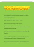 AAHAM CRCS-P- Federal Regulations & Governing Bodies Exam &vert;New Questions 2025 with 100&percnt; Correct Answers &vert; Verified &vert; Latest Update &vert; 100&percnt; Pass