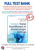 Test Bank For Guidelines for Nurse Practitioners in Gynecologic Settings 12th Edition by Heidi Collins Fantasia, Allyssa L. Harris, Holly B. Fontenot 9780826173263 Chapter 1-21 Complete Guide.