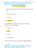 PSYCHOLOGY 4330 Post Test Question and Answers&colon; Grade&colon; 50&sol;50 LATEST Update 2022&sol;2023