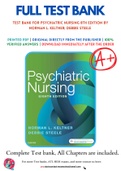 Test Bank For Psychiatric Nursing 8th Edition by Norman L&period; Keltner&semi; Debbie Steele 9780323479516 Chapter 1-36 Complete Guide&period;