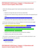 PSYCHOLOGY 4320 Exam 1 chapter 1-3 Questions and Answers Latest Update 2022&sol;2023