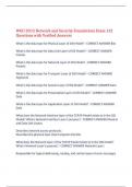 WGU D315 Network and Security Foundations Exam 132 Questions with Verified Answers&comma;100&percnt; CORRECT