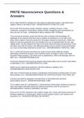 PRITE Neuroscience Questions & Answers
