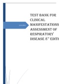 Test Bank for Clinical Manifestations and Assessment of Respiratory Disease 8th Edition by Des Jardins.