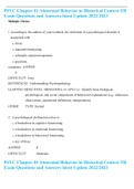 PSYC Chapter 01 Abnormal Behavior in Historical Context TB Exam Questions and Answers latest Update 2022&sol;2023