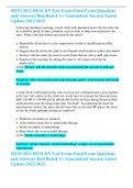 HESI 2022 HESI RN Exit Exam Final Exam Questions and Answers Best Rated A&plus; Guaranteed Success Latest Update 2022&sol;2023