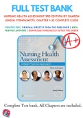 Test Banks For Nursing Health Assessment 3rd Edition by Sharon Jensen, 9781496349170, Chapter 1-30 Complete Guide