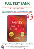 Test Bank For Family Practice Guidelines 4th Edition by Jill C. Cash, Cheryl A. Glass 9780826177117 Chapter 1-23 Complete Guide.