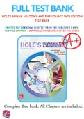 Hole’s Human Anatomy And Physiology 14th Edition Test Bank