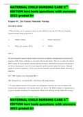 MATERNAL CHILD NURSING CARE 6TH EDITION text bank questions with answers 2022 graded A&plus;