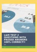 L&M TEST 2 QUESTIONS WITH PASSED ANSWERS 100&percnt; CORRECT&excl;&excl;