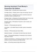 Nursing Assistant Final Mosby-s Essentials 5th Edition Exam&semi; elaboration - Questions with  Correct Answers &vert; complete solutions &vert; latest updates &vert; PDF DOWNLOAD INSTANTS&commat;STUVIA&period;COM