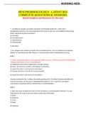 HESI Pharmacology Exam&period;New 2020 &lpar;Verified Answers&rpar;