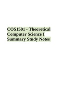COS1501 - Theoretical Computer Science I Summary Study Notes