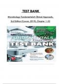 Test Bank For Microbiology Fundamentals A Clinical Approach&comma; 3rd Edition by Cowan&comma; Consists of 22 Complete Chapters&comma; ISBN&colon; 978-1259709227