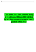 Test Bank for- The Human Body in Health and Illness 6th Edition by herlihy-a comprehensive study guided-2022-2023