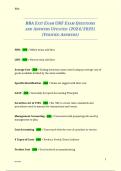BBA Exit Exam UNF Questions and Answers &lpar;Updated 2024&sol;2025&rpar; &ndash; Verified Business Administration Study Guide