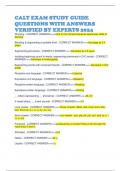 CALT EXAM STUDY GUIDE QUESTIONS WITH ANSWERS VERIFIED BY EXPERTS 2024