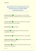 Management Exit Exam &ndash; Updated Questions and Verified Answers 2025