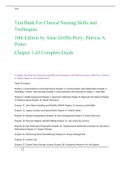 Test Bank For Clinical Nursing Skills and Techniques 10th Edition by Anne Griffin Perry&comma; Patricia A&period; Potter
