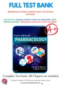 Brenner and Stevens’ Pharmacology 5th Edition Test Bank ALL Chapters included(1-45) with rationals