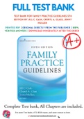 Test Bank For Family Practice Guidelines 5th Edition by Jill C. Cash, Cheryl A. Glass, ‎Jenny Mullen