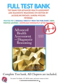 Test Bank For Advanced Health Assessment and Diagnostic Reasoning 4th Edition by Jacqueline Rhoads; Sandra Wiggins Petersen 9781284170313 Chapter 1-18 Complete Guide .