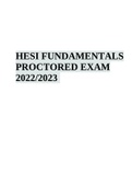 HESI FUNDAMENTALS PROCTORED EXAM 2022/2023 
