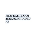 HESI EXIT EXAM 2022/2023 GRADED A+