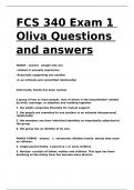FCS 340 Exam 1 Oliva Questions and answers&period;