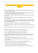 Safety and Infection Control Exam Questions and Answers 