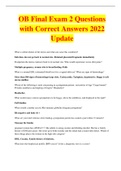 OB Final Exam 2 Questions with Correct Answers 2022 Update