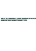 ANCC IQ Domains 1-5 Qbank answered all correctly answered; latest updated summer 2022.