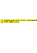 ATI RN COMPREHENSIVE PREDICTOR 2019 FORM A&comma; B AND C &lpar;FULL EXAMS&rpar;&period;