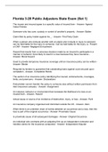 Florida 3-20 Public Adjusters State Exam &lpar;Set 1&rpar; 2022&sol;2023