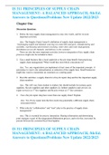 IS 311 PRINCIPLES OF SUPPLY CHAIN MANAGEMENT&colon; A BALANCED APPROACH&comma; 5th Ed&period; Answers to Questions&sol;Problems New Update 2022&sol;2023