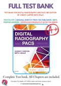 Test Bank For Digital Radiography and PACS 3rd Edition by Christi Carter; Beth Veale 9780323547581 Chapter 1-13 Complete Guide.