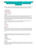HESI PHARMACOLOGY VERSION 1 &lpar;ACTUAL EXAM&rpar; 2020-2021-2022 QUESTIONS & ANSWERS WITH RATIONALE